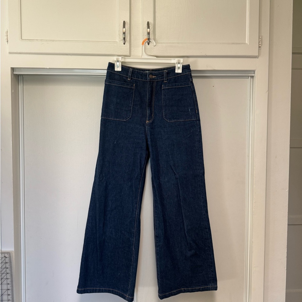 ROLLA'S High Rise Wide Leg Denim Jeans